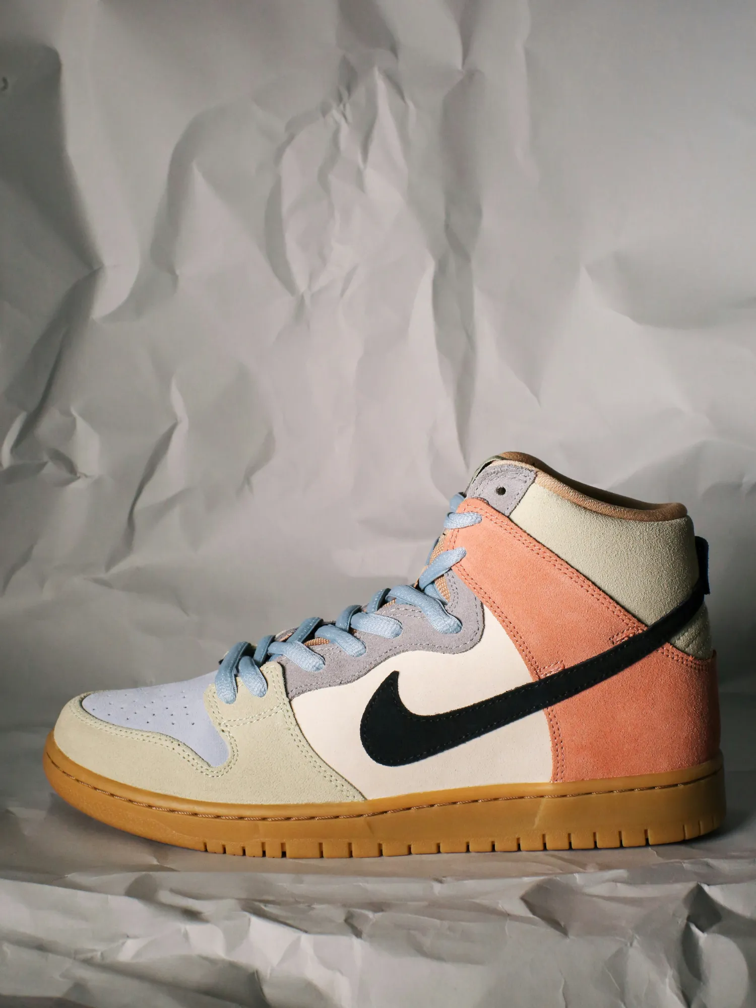 PASTEL MULTI-TONE HIGH-TOP SNEAKERS